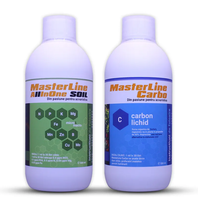 Sada akváriových hnojív MasterLine All in One Soil + Carbo (500ml)