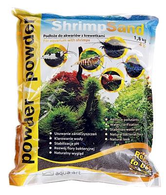 Substrát AQUA-ART Shrimp Sand 1,8kg Powder - čierny