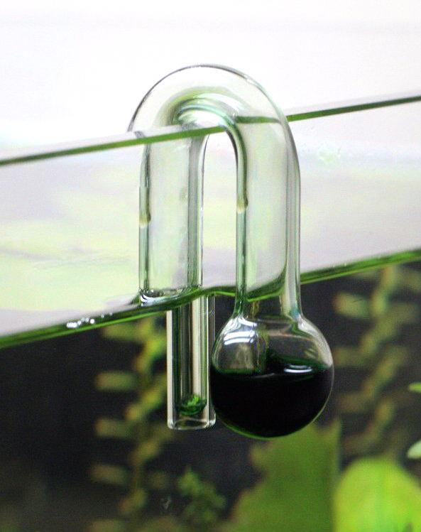 CO2 dropchecker - indikátor CO2 v akváriu závesný + indikačná kvapalina do CO2 testu
