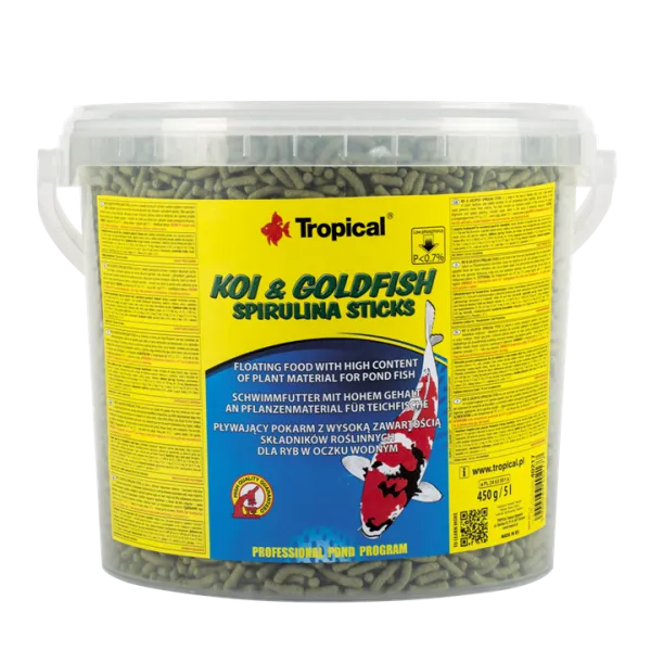 Tropical Koi & Goldfish spirulina sticks 5 l/450 g